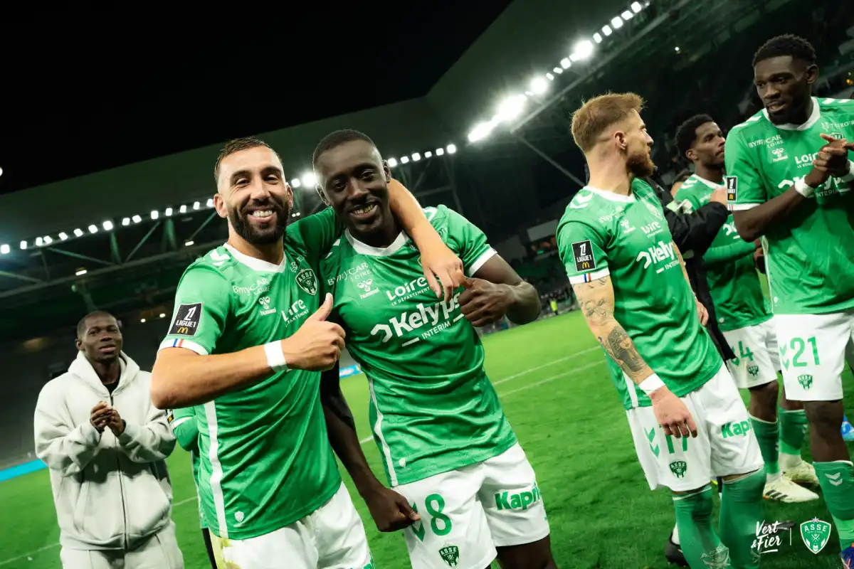 Dennis Appiah et Forian Tardieu - ASSE vs Lille - Septembre 2024- Crédit photo - assetv.fr