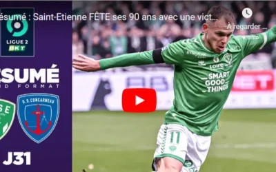 Saint-Etienne s’impose 1-0 et grimpe à la deuxième place