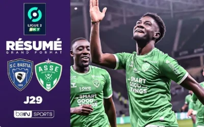 L’ASSE écrase Bastia 0-4 et se hisse à la troisième place de Ligue 2