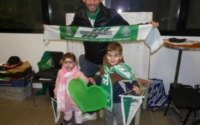 Première à Geoffroy Guichard pour Flavio (5ans) et Paloma( 3 ans et demi)